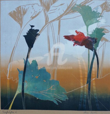 Printmaking titled "Troglodytes 1" by Olivia Quintin, Original Artwork, Engraving