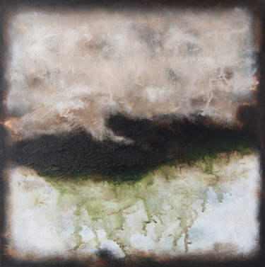 Schilderij getiteld "Silent walk" door Stefan Fierros, Origineel Kunstwerk, Acryl Gemonteerd op Frame voor houten brancard