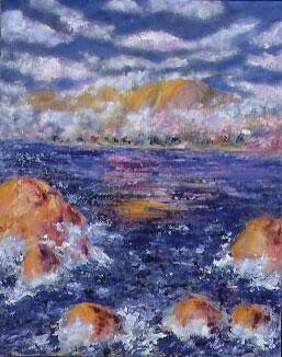 Painting titled "Four Miles Out" by Scott Spencer, Original Artwork, Oil