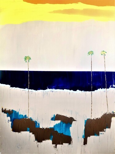 California Coast #5 #artistsupportpledge 제목이 "California Coast #5…"인 미술작품 Dutch Montana로, 원작, 기름 나무 들것 프레임에 장착됨