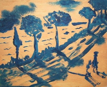 Peinture intitulée ""Retour de la plage"" par Arnaud Thévenin, Œuvre d'art originale, Huile