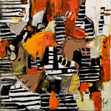 Des espaces consciencieux Painting titled "Des espaces conscie…" by Muriel Cayet, Original Artwork, Acrylic Mounted on Wood Stretcher frame
