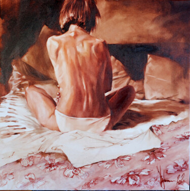 Painting titled "Half-light." by Igor Shulman, Original Artwork, Oil Mounted on Wood Stretcher frame