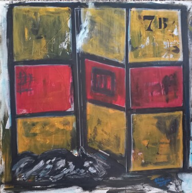 Pintura titulada "The Door" por Alfredo Marceneiro, Obra de arte original, Acrílico