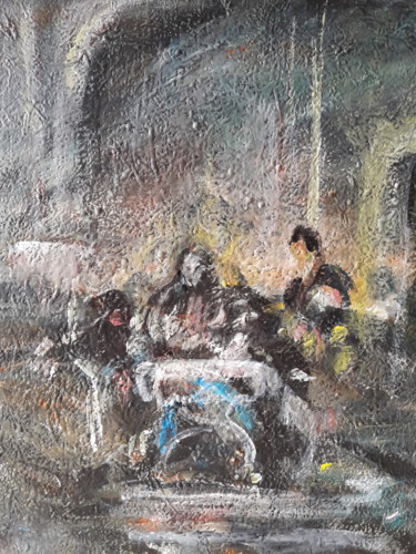 " Étude d'après Rembrandt.." Painting titled "" Étude d'après Rem…" by Sam Keusseyan, Original Artwork, Acrylic