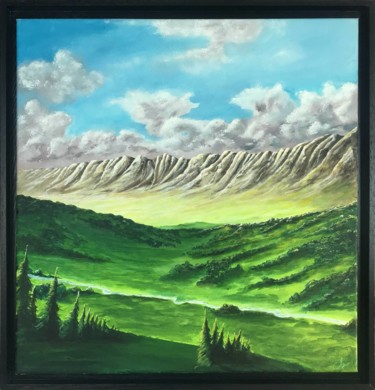 Peinture intitulée "Vallée au coeur des…" par Pascal Chaduiron (Cha), Œuvre d'art originale, Acrylique Monté sur Châssis en…