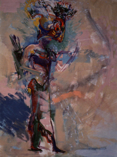 绘画 标题为“Guerriero” 由Maurizio Cavicchiola, 原创艺术品, 彩画