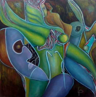 Peinture intitulée "Danse lunaire" par Philippe Langaud, Œuvre d'art originale, Acrylique