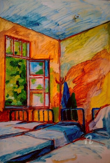 Le printemps 2020 Peinture intitulée "Le printemps 2020" par Slobodan Spasojevic (Spaki), Œuvre d'art originale, Huile