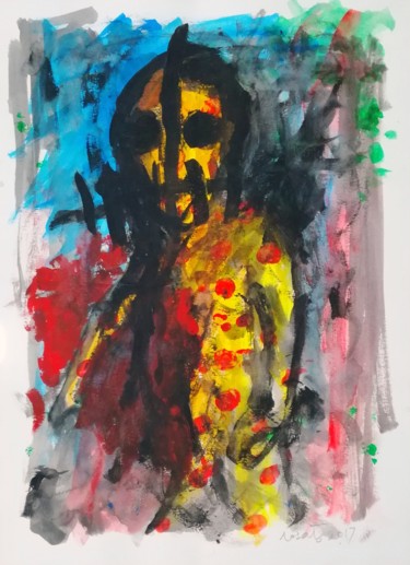 绘画 标题为“Uomo leopardo” 由Pierangelo Rosati, 原创艺术品, 彩画