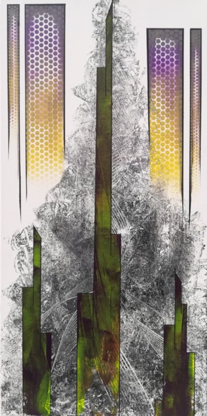 Peinture intitulée "GOTHAM" par Trä  Abstract Painting, Œuvre d'art originale, Acrylique