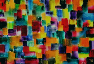 제목이 "Astratto #24"인 미술작품 Tito Fornasiero로, 원작, 수채화