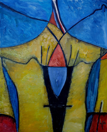 Peinture intitulée "sur la route 2" par Philippe Langaud, Œuvre d'art originale, Acrylique