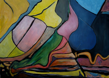 Peinture intitulée "sur la route 3" par Philippe Langaud, Œuvre d'art originale, Acrylique