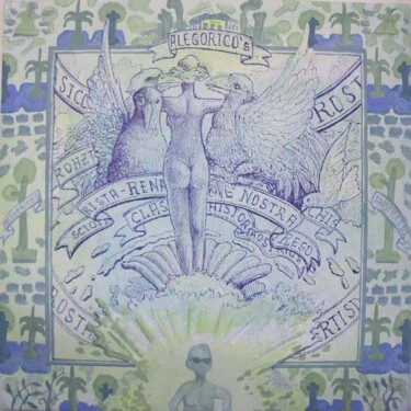 Pittura intitolato "01 Alegoricos" da Aristides Ureña Ramos, Opera d'arte originale