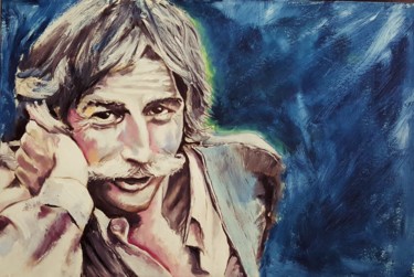 Peinture intitulée "Jean ferrat" par Véroniq'S, Œuvre d'art originale, Huile