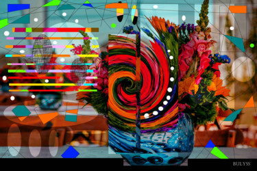Arts numériques intitulée "Red Bouquet" par Marc Bulyss, Œuvre d'art originale, Peinture numérique