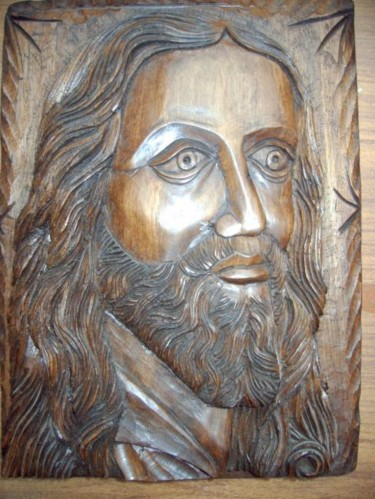 Painting titled "Jesus" by Dimitar Nikolovski, Original Artwork