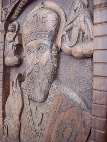 Painting titled "St. Nikola ( profil…" by Dimitar Nikolovski, Original Artwork