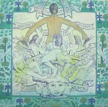 Pittura intitolato "03 Alegoricos" da Aristides Ureña Ramos, Opera d'arte originale