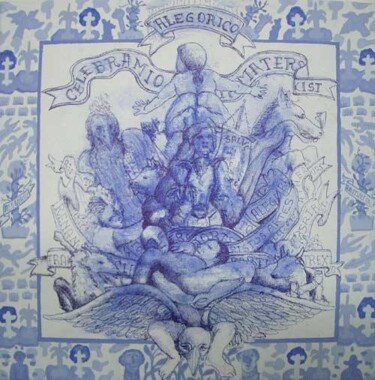 Pittura intitolato "04 Alegoricos" da Aristides Ureña Ramos, Opera d'arte originale