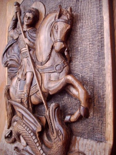 Painting titled "St.George ( profile…" by Dimitar Nikolovski, Original Artwork