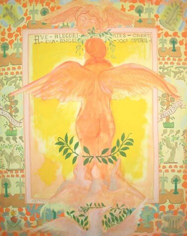 Pittura intitolato "05 Alegoricos" da Aristides Ureña Ramos, Opera d'arte originale