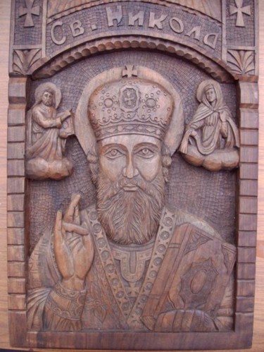 Painting titled "St. Nikola" by Dimitar Nikolovski, Original Artwork