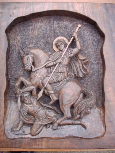 Painting titled "St.Dimitrij" by Dimitar Nikolovski, Original Artwork