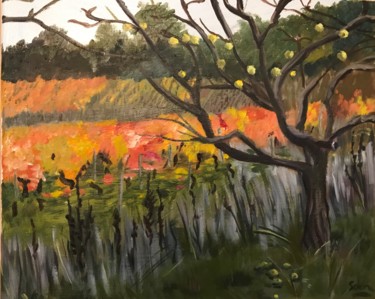 Peinture intitulée "Pommes" par Solene Briere, Œuvre d'art originale, Huile