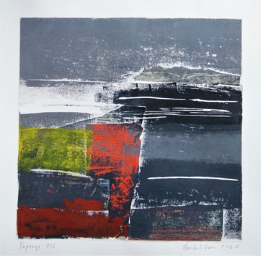 Paysage 2/6 Gravures & estampes intitulée "Paysage 2/6" par Hervé Marchelidon, Œuvre d'art originale, Linogravures