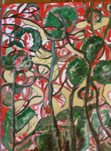 Painting titled "CONFIANCE EN LA VIE" by Michele Glaize, Original Artwork, Acrylic Mounted on Wood Stretcher frame