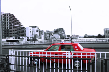 摄影 标题为“Red Taxi” 由Tina Lane, 原创艺术品, 操纵摄影