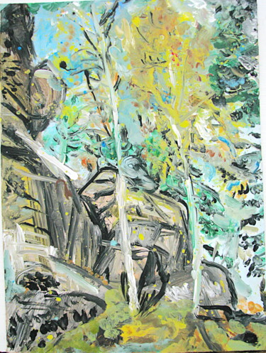 cliffs утесы falaises Dessin intitulée "cliffs утесы falai…" par Dima Dima Vil Ms Wilms (Rok Zivopisec Rock Painter), Œuvre d'art originale, Acry…