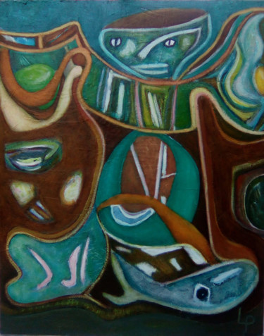 Peinture intitulée "retour aux sources" par Philippe Langaud, Œuvre d'art originale, Acrylique