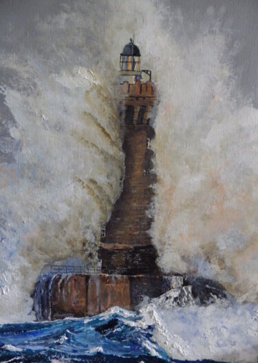 Peinture intitulée "LE PHARE DU FOUR (3)" par Erick Millet, Œuvre d'art originale, Acrylique