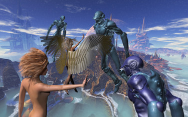 Digital Arts titled "Confrontation" by Rikkihop, Original Artwork, 3D Modeling