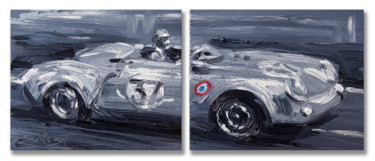 绘画 标题为“Diptyque Porsche Sp…” 由Serge Mazet, 原创艺术品, 油