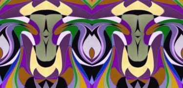 Digital Arts titled "Cellos and lilies" by Peter Jalesh, Original Artwork, Digital Painting
