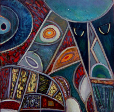 Peinture intitulée "Qu'est ce que tu di…" par Philippe Langaud, Œuvre d'art originale, Acrylique