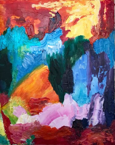 Painting titled "Tipi in Winter" by Judydcreates, Original Artwork, Acrylic