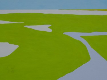 Schilderij getiteld "wetland" door Ed Weyden, Origineel Kunstwerk, Acryl