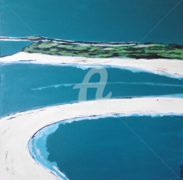 Peinture intitulée "Lagune" par Brigitte Barcelo, Œuvre d'art originale, Acrylique