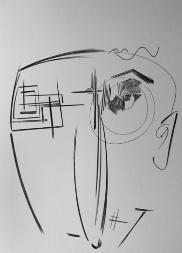 图画 标题为“Self portrait” 由Ozzi Uaan, 原创艺术品, 圆珠笔