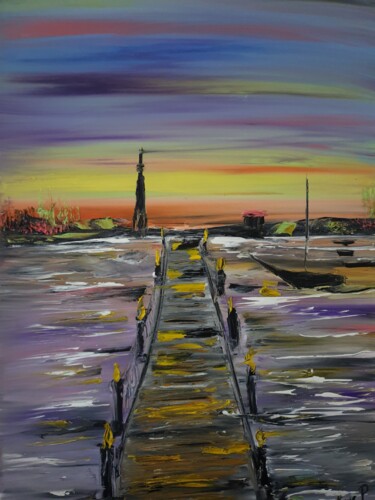 Peinture intitulée "on the turning away" par Pascal Jung, Œuvre d'art originale, Huile