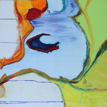 제목이 "Lignes bleues"인 미술작품 Anne Paul로, 원작, 기름