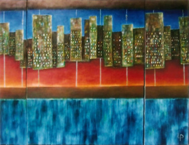 Peinture intitulée "Evasion d'un soir" par Philippe Langaud, Œuvre d'art originale, Acrylique