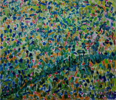 Peinture intitulée "Été 2019" par Philippe Langaud, Œuvre d'art originale, Huile Monté sur Châssis en bois
