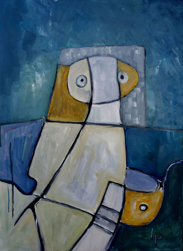 Peinture intitulée "Coucou" par Philippe Langaud, Œuvre d'art originale, Huile Monté sur Châssis en bois