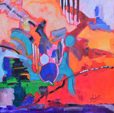 Voyage Peinture intitulée "Voyage" par Jacqueline Faubert, Œuvre d'art originale, Acrylique